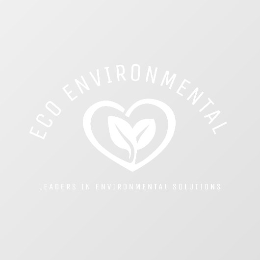 Eco2 verlaat het hart logo witte kleding raamsticker (Vel)