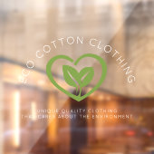 Eco2 verlaat logo groene kleding raamsticker (Vel 2)