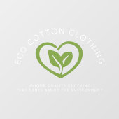 Eco2 verlaat logo groene kleding raamsticker (Vel)