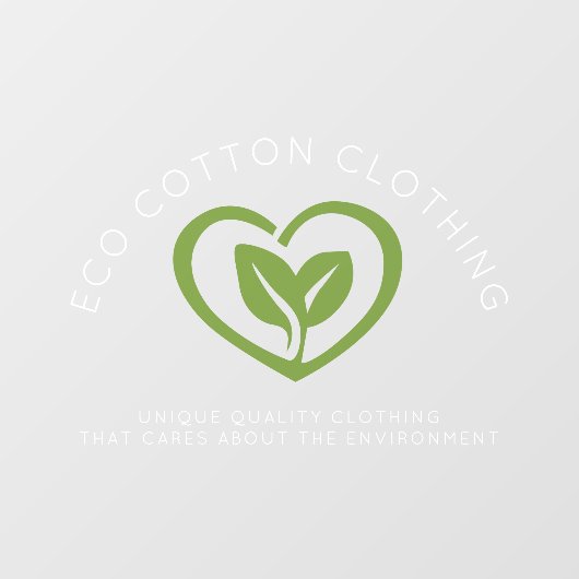 Eco2 verlaat logo groene kleding raamsticker (Vel)