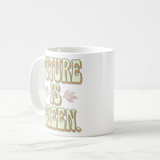 eco-activistisch minimalisme koffiemok (Voorkant links)