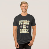 eco-activistisch minimalisme Tri-Blend shirt (Voorkant volledig)