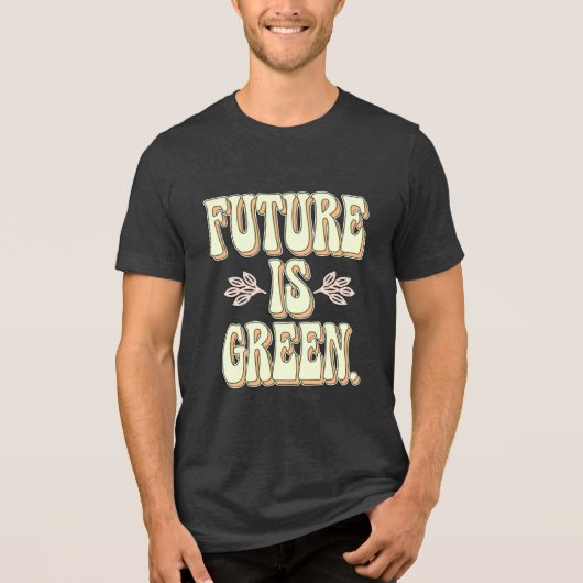 eco-activistisch minimalisme Tri-Blend shirt (Voorkant)