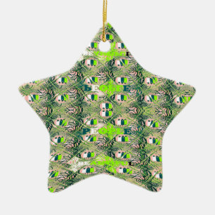 Eco Africa Motif – Natuur-geïnspireerde Afrikaanse Keramisch Ornament