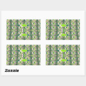 Eco Africa Motif – Natuur-geïnspireerde Afrikaanse Rechthoekige Sticker (Vel)