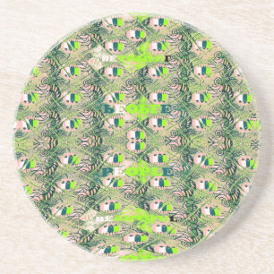 Eco Africa Motif – Natuur-geïnspireerde Afrikaanse Zandsteen Onderzetter