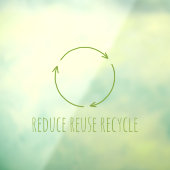 Eco “Beperk Hergebruik Recycleer” Groen Raamsticker (Vel 3)