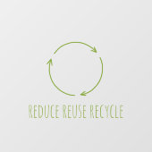 Eco “Beperk Hergebruik Recycleer” Groen Raamsticker (Vel)