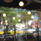 Eco “Beperk Hergebruik Recycleer” Groen Raamsticker