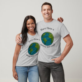 Eco bewuste grappige aarde T-shirt