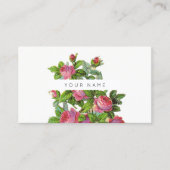 Eco Botanic Greenery Green Rozen Flowers Visitekaartje (Voorkant)