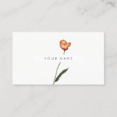 Eco Botanic Poppy Seed Green Rozen Flowers Visitekaartje (Voorkant)