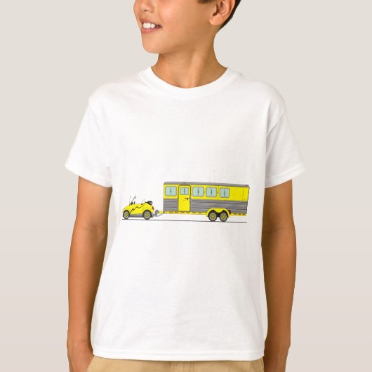 Eco Car Horse Trailer T-shirt (Voorkant)