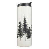 Eco-Chic Geïsoleerde Tumbler met Pine Tree Design Thermosbeker (Gedraaid links)