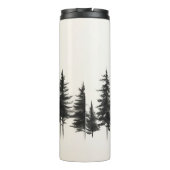 Eco-Chic Geïsoleerde Tumbler met Pine Tree Design Thermosbeker (Achterkant)