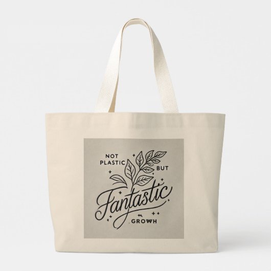 Eco-chique herbruikbare Canvas tas - "Niet van kun (Achterkant)