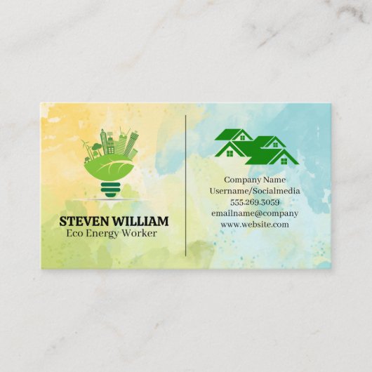 Eco City | Energielamp | Homes Visitekaartje (Voorkant)