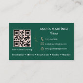 Eco Cleaning Service House Roos Gold QR-code Visitekaartje (Achterkant)