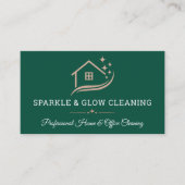 Eco Cleaning Service House Roos Gold QR-code Visitekaartje (Voorkant)