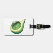Eco Earth Avocado Wereldbol Sustainable Planet Bagagelabel (Voorkant horizontaal)