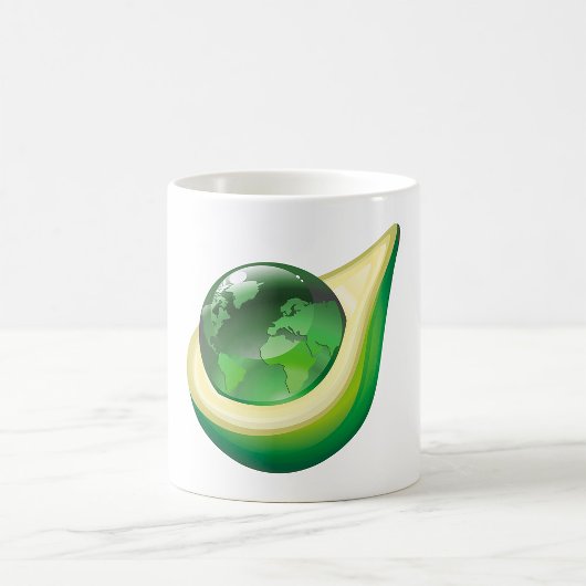 Eco Earth Avocado Wereldbol Sustainable Planet Koffiemok