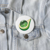 Eco Earth Avocado Wereldbol Sustainable Planet Ronde Button 7,6 Cm (In situ)