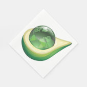 Eco Earth Avocado Wereldbol Sustainable Planet Servet (Hoek)