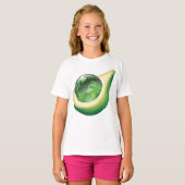 Eco Earth Avocado Wereldbol Sustainable Planet T-shirt (Voorkant volledig)