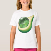 Eco Earth Avocado Wereldbol Sustainable Planet T-shirt (Voorkant)