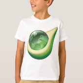 Eco Earth Avocado Wereldbol Sustainable Planet T-shirt (Voorkant)