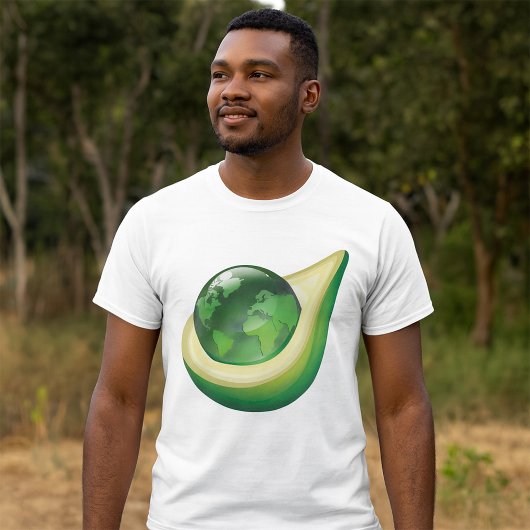 Eco Earth Avocado Wereldbol Sustainable Planet T-shirt