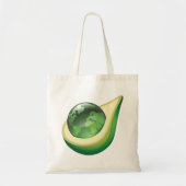 Eco Earth Avocado Wereldbol Sustainable Planet Tote Bag (Voorkant)
