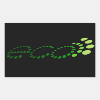 eco-echo rechthoekige sticker