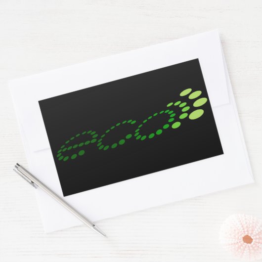 eco-echo rechthoekige sticker (Envelop)