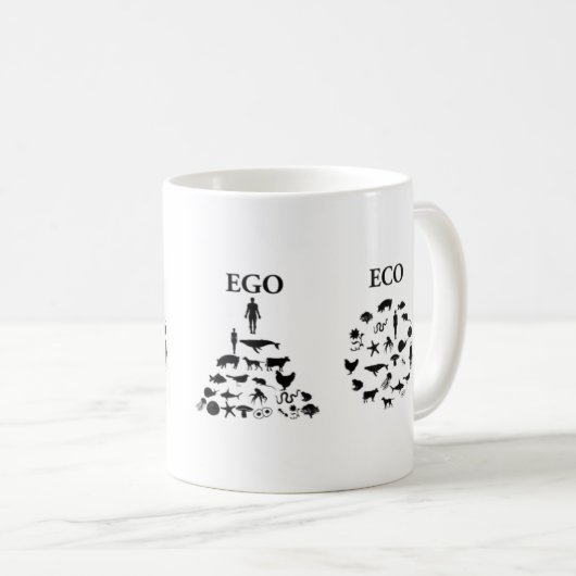 Eco ego white 2 koffie mok (Voorkant rechts)