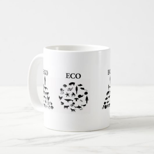 Eco ego white 2 koffie mok (Voorkant links)