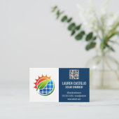 eco-energie | Zonnepanelen energie Visitekaartje (Staand voorkant)