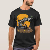 Eco Excavator Planting Greenery in Trash Cleanup  T-shirt (Voorkant)