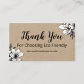 Eco Friendly Bedankt Visitekaartje (Voorkant)