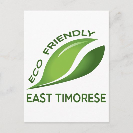 Eco Friendly East Timorese. Briefkaart (Voorkant)