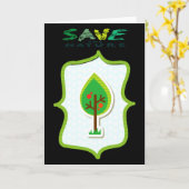 Eco Friendly Evergreen Design T Shirt  Kaart (Gele Bloem)