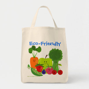 Eco-Friendly Fruits and Veggies Bag Tote Bag