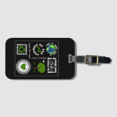 Eco Friendly Go Green Save Planet Earth naar voren Bagagelabel (Voorkant (horizontaal))