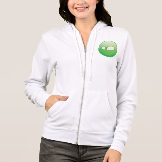 Eco-Friendly Green Footprint Icon Hoodie (Voorkant)