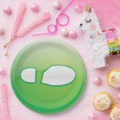 Eco-Friendly Green Footprint Icon Papieren Bordje (Feest)
