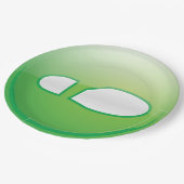 Eco-Friendly Green Footprint Icon Papieren Bordje (Gekanteld)