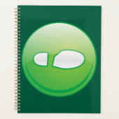Eco-Friendly Green Footprint Icon Planner (Voorkant)