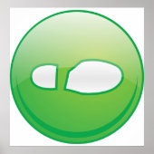 Eco-Friendly Green Footprint Icon Poster (Voorkant)