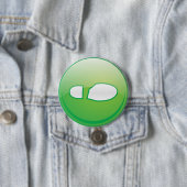 Eco-Friendly Green Footprint Icon Ronde Button 7,6 Cm (In situ)