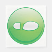 Eco-Friendly Green Footprint Icon Servet (Voorkant)